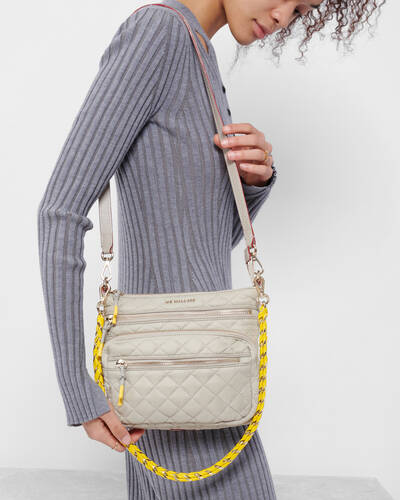 MZ Wallace Downtown Crosby Crossbody in Atmosphere Sunflower