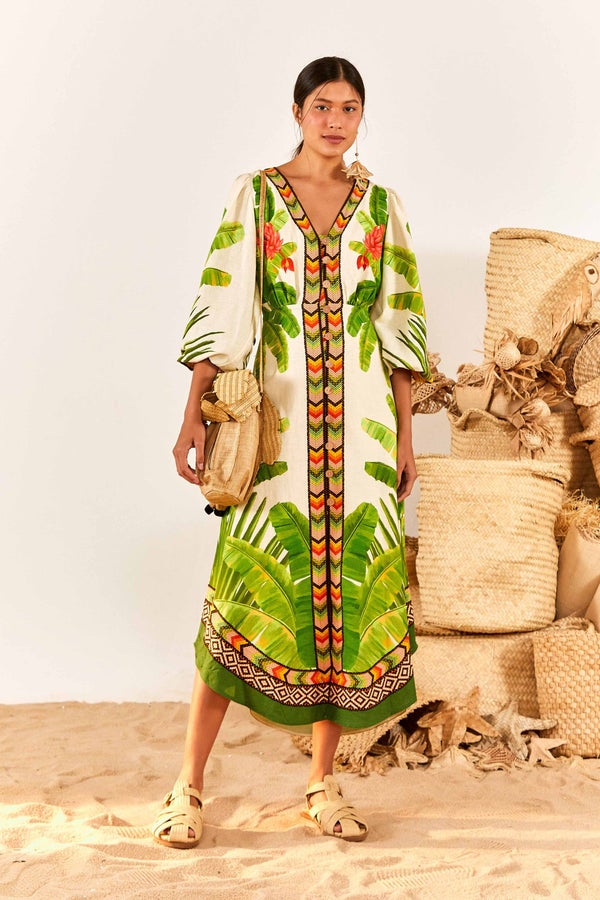 Farm Rio Fresh Forest Midi Dress FINAL SALE