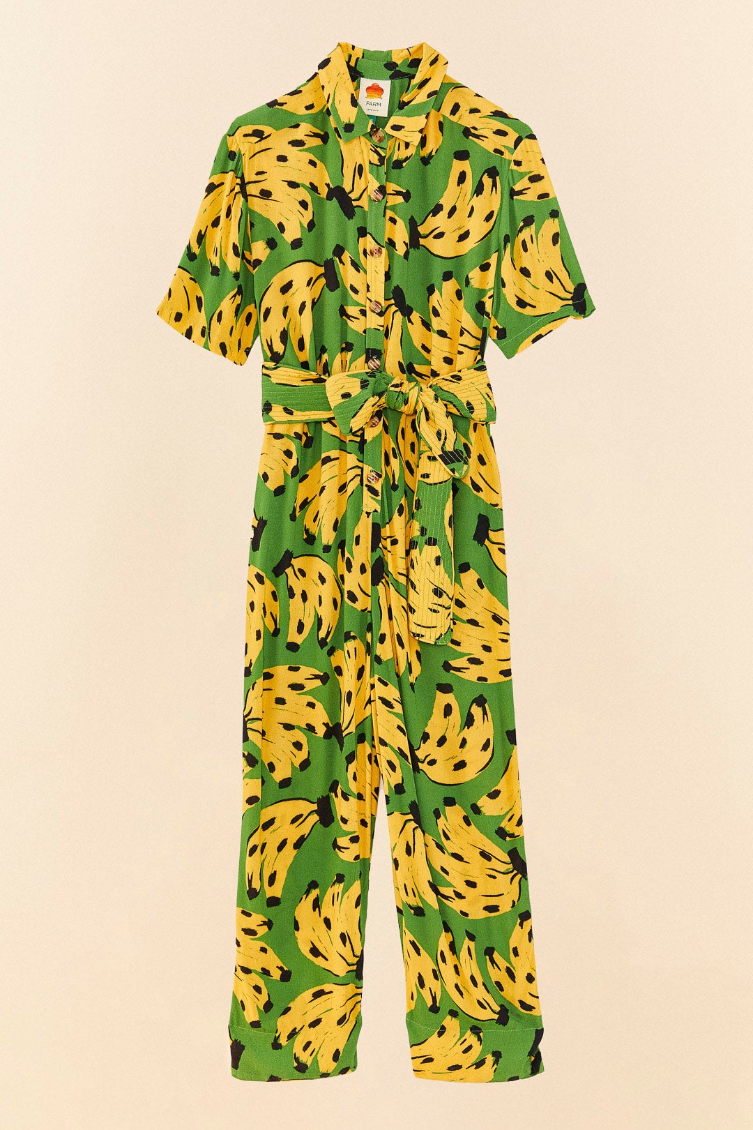 Farm Rio Bossa Banana Green Jumpsuit FINAL SALE
