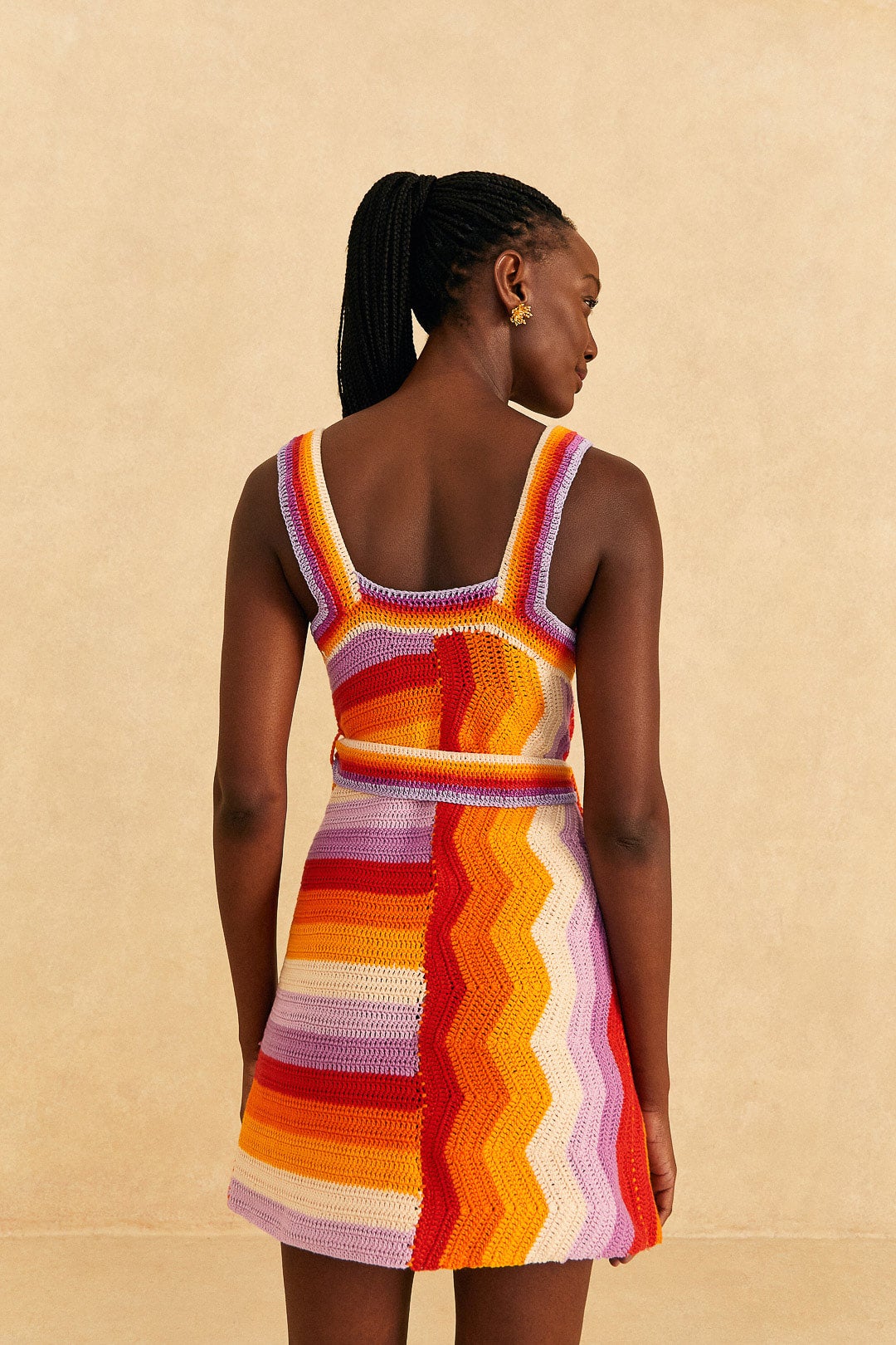 Zara striped crochet hotsell dress