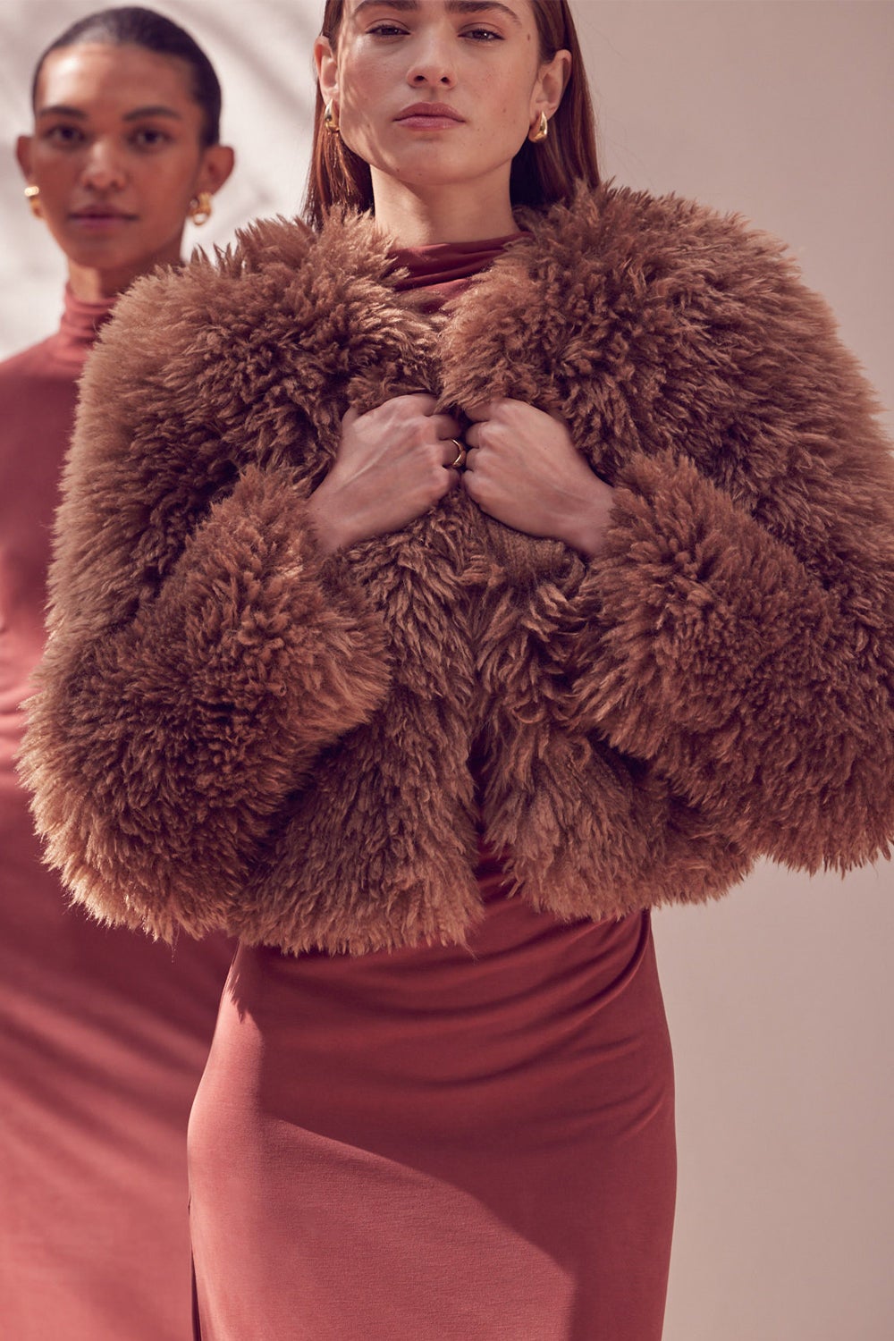Coral fur coat shop